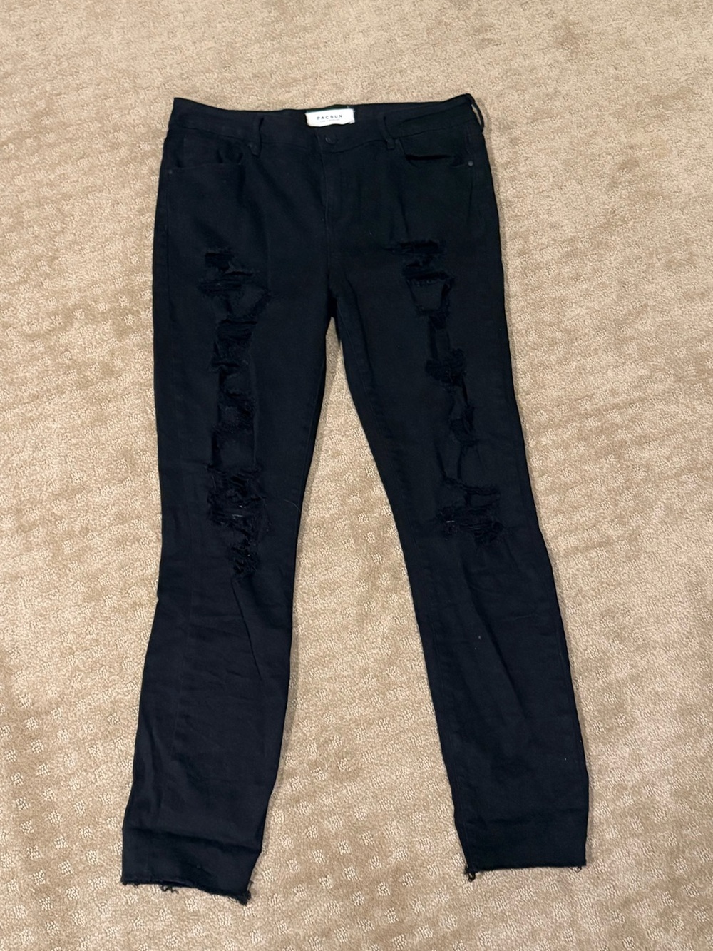 PacSun Black Distressed Skinny Jeans
